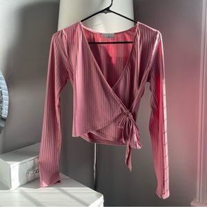 Long sleeve pink top